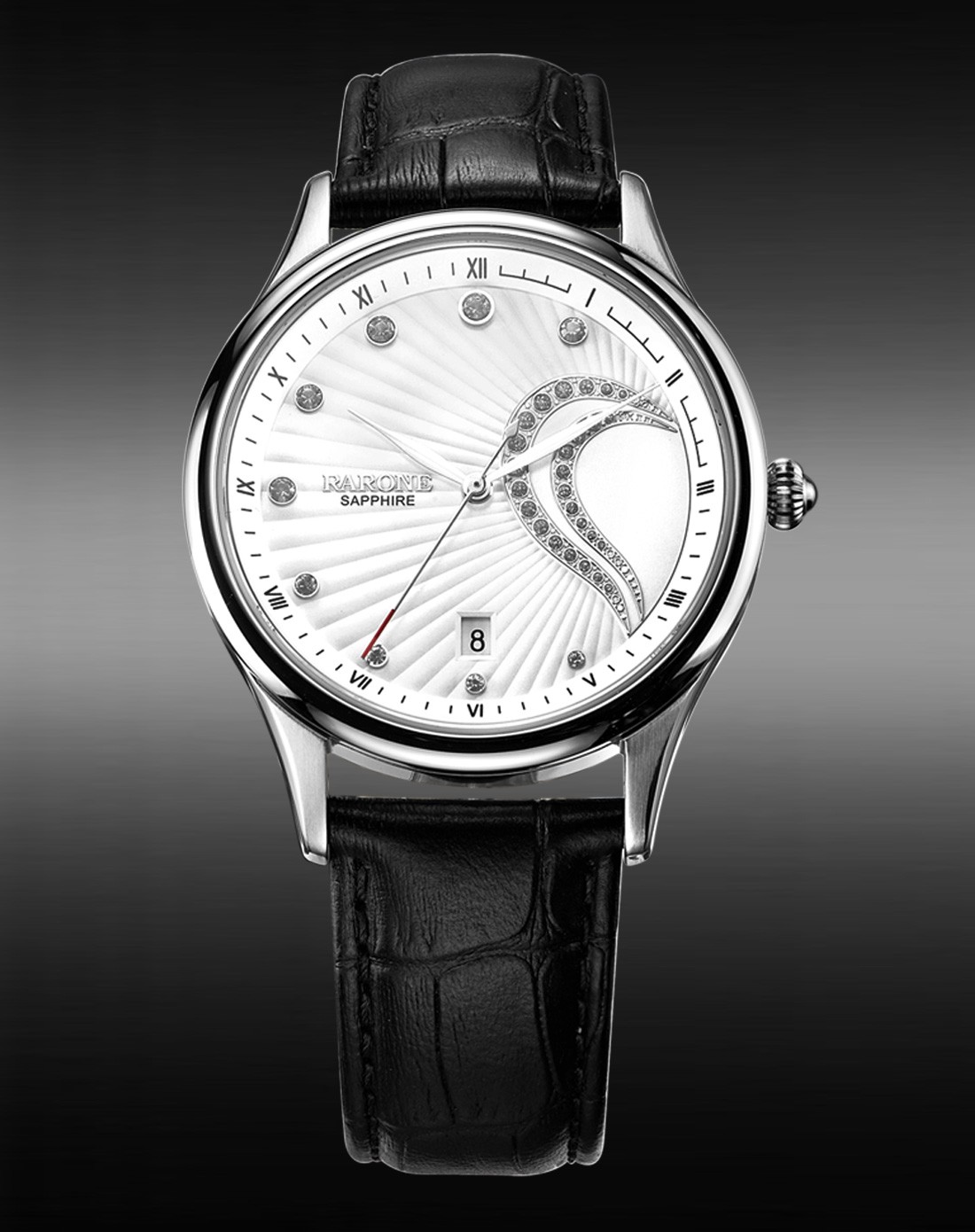 男款时尚心心相印真皮表带石英表