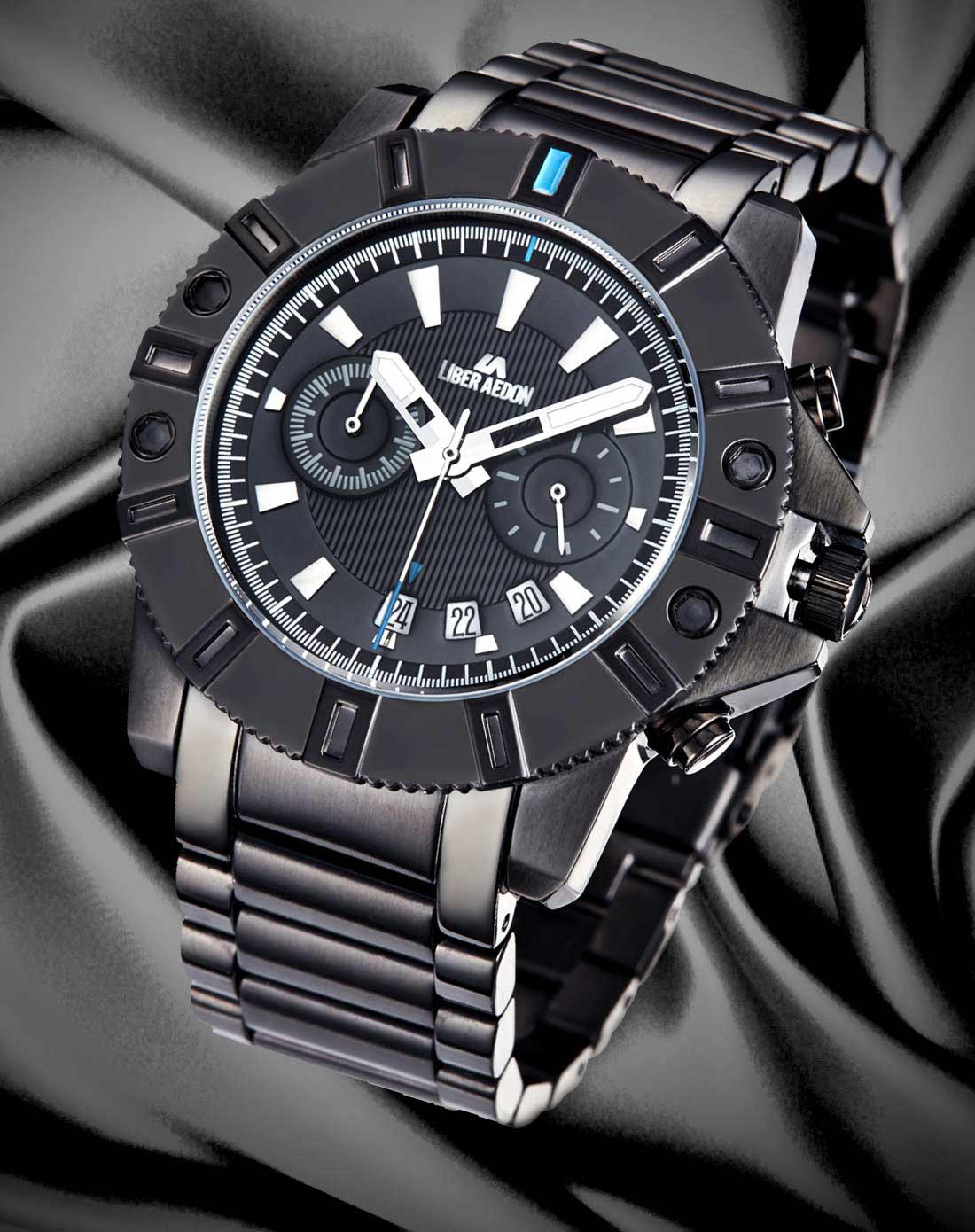 励柏艾顿liber aedon手表专场 > 【特惠】乔治巴顿系列黑盘黑带全钢