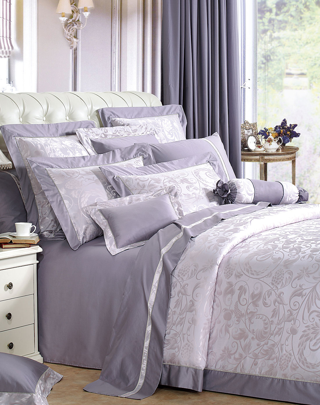 esprit&恐龙家纺家居用品专场-恐龙 丝棉染色提花床单1.