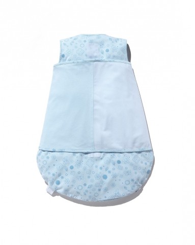 精梳棉斜襟初生婴儿双层睡袋(梦幻花园蓝色)