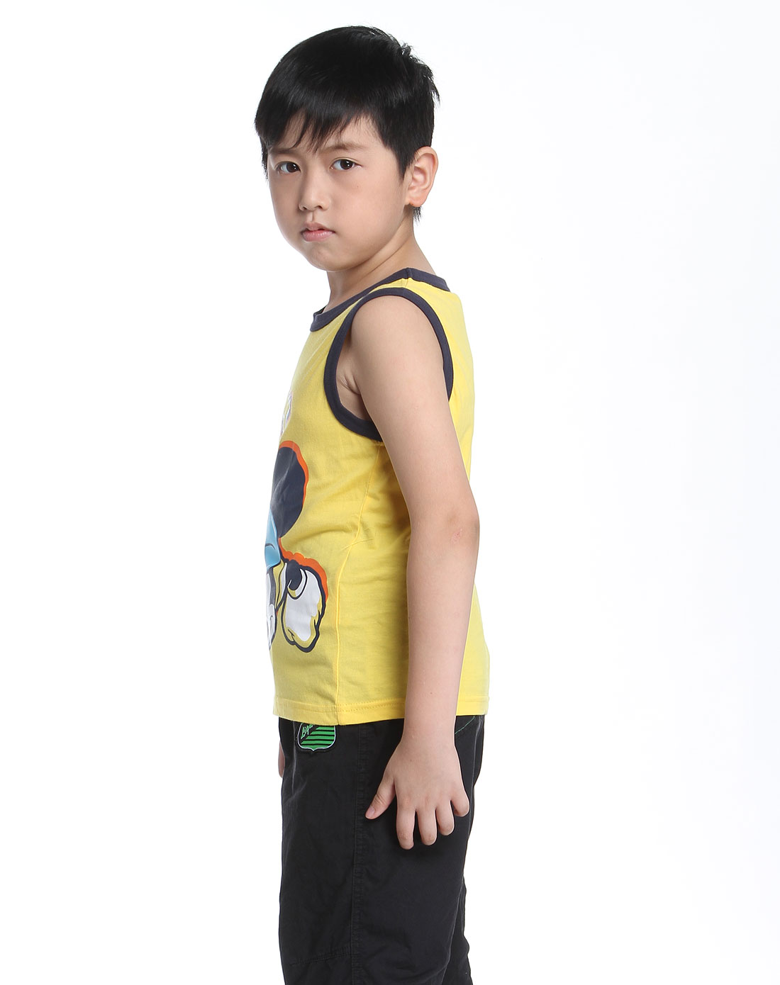迪士尼disney男女童装男童黄色米奇针织圆领背心xracgj0109yy_唯品会