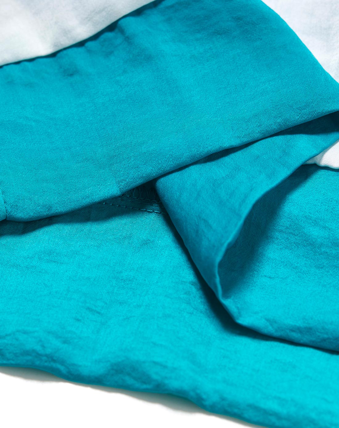 蓝绿时尚撞色连衣裙