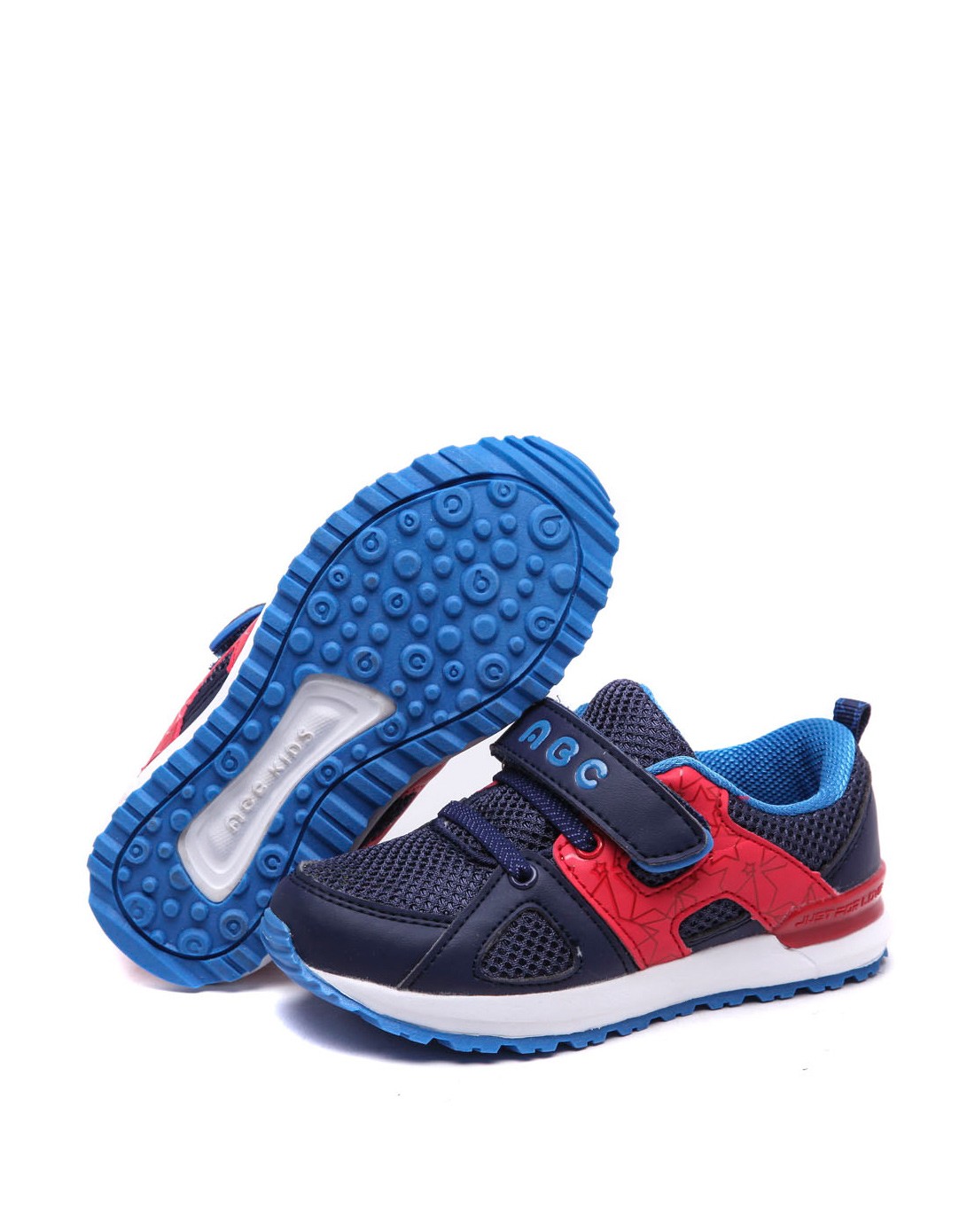 abckids男女童鞋混合专场-男小童深蓝/红跑步鞋