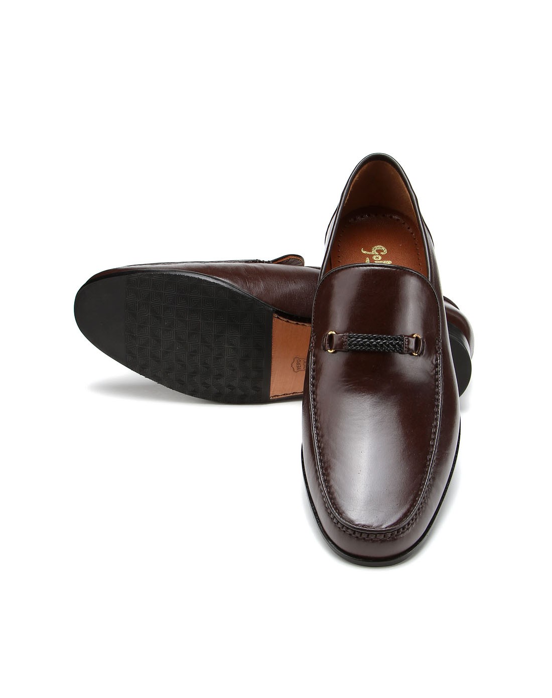 深棕色袋鼠皮简约时尚商务皮鞋