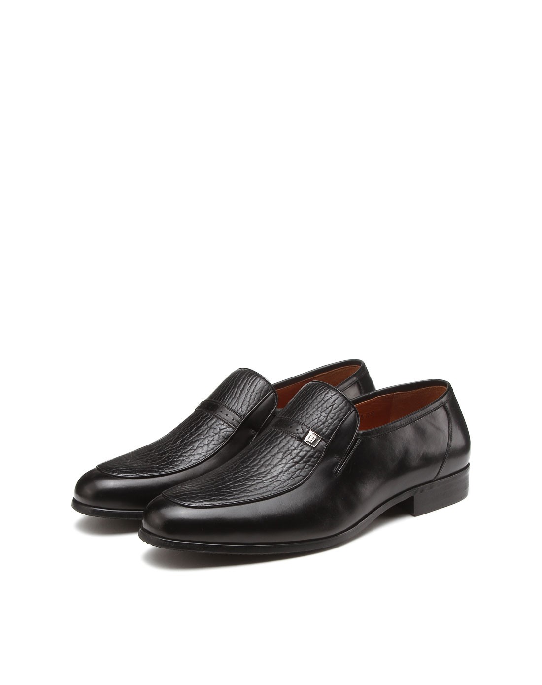 意大利进口黑色海豹皮/牛皮经典简约绅士皮鞋