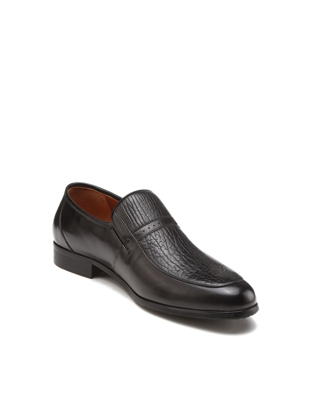 意大利进口黑色海豹皮/牛皮经典简约绅士皮鞋