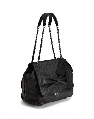 jorya黑色淑女蝴蝶结手提包