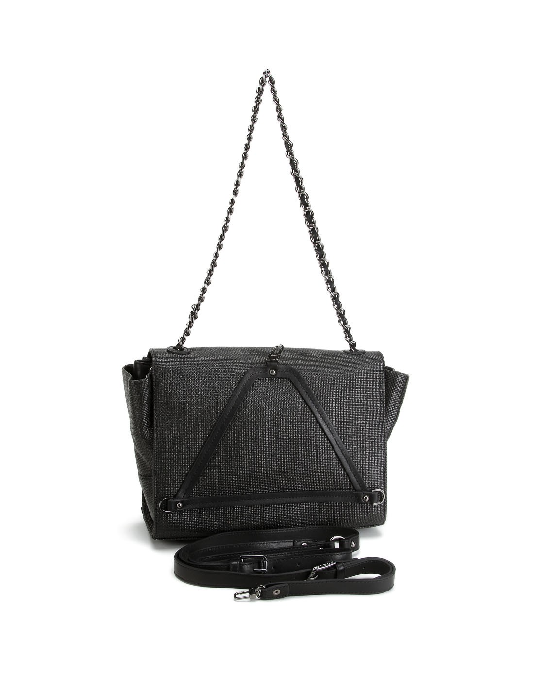 jorya黑色个性烫珠两用包