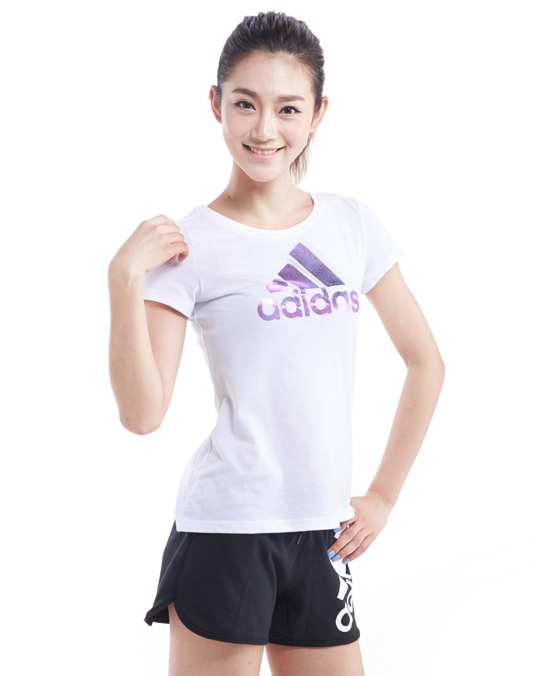 阿迪達斯adidas女士專場-快乾排汗 女款白色短袖t恤 訓練系列