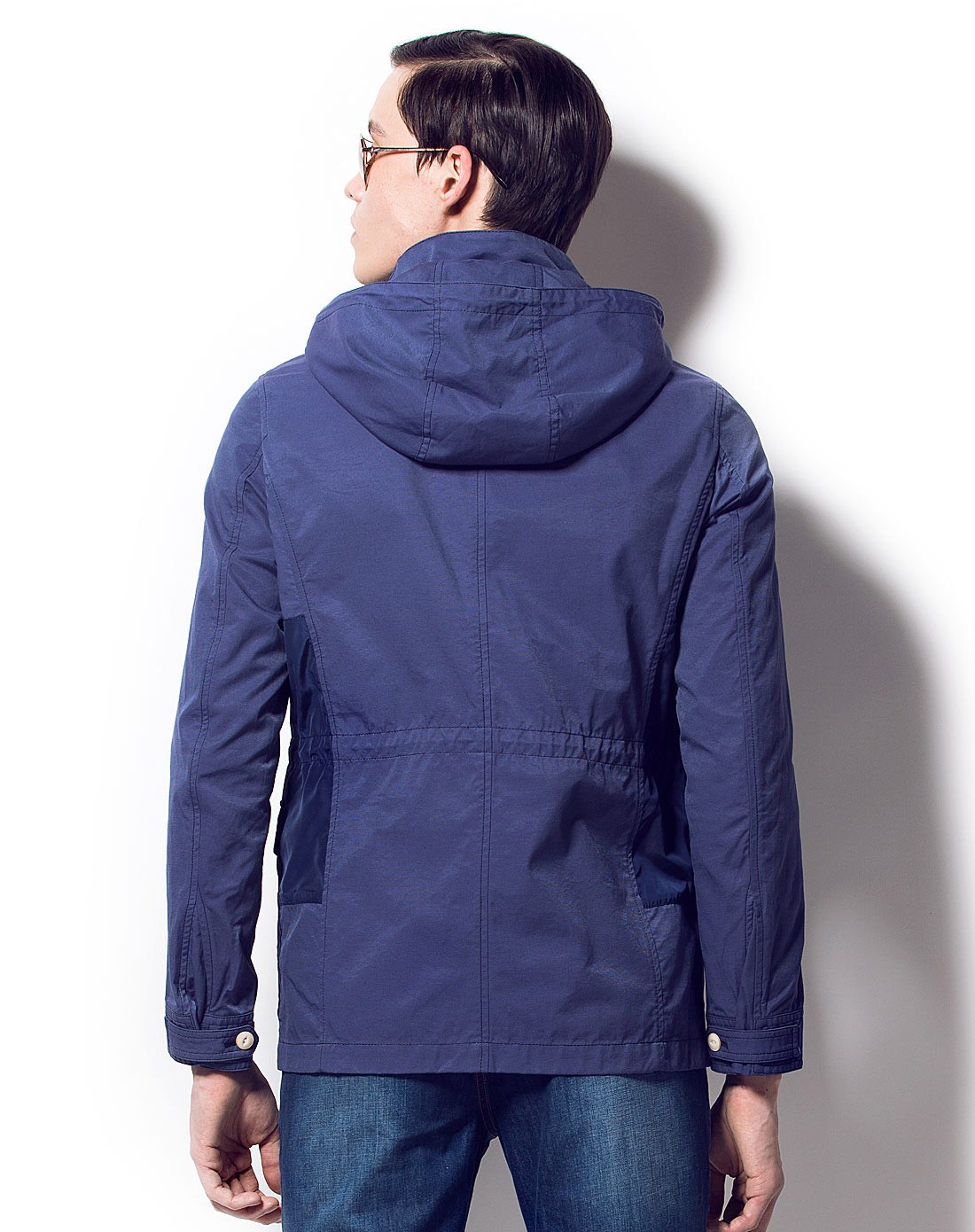 圣·捷罗男士蓝色夹克外套hsv81091u235_唯品会