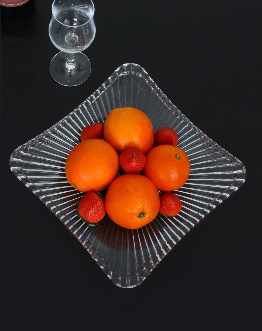 晶钻方形果盘(大号)