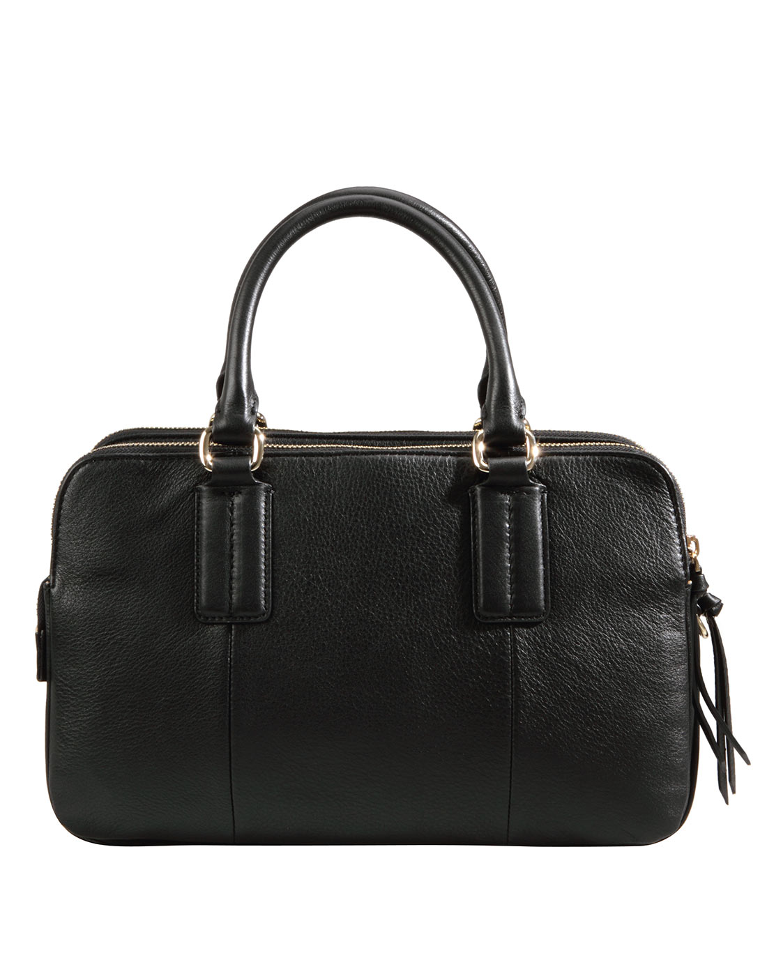 嘉里奥黑色摔纹软牛皮单肩手提包简约时尚包