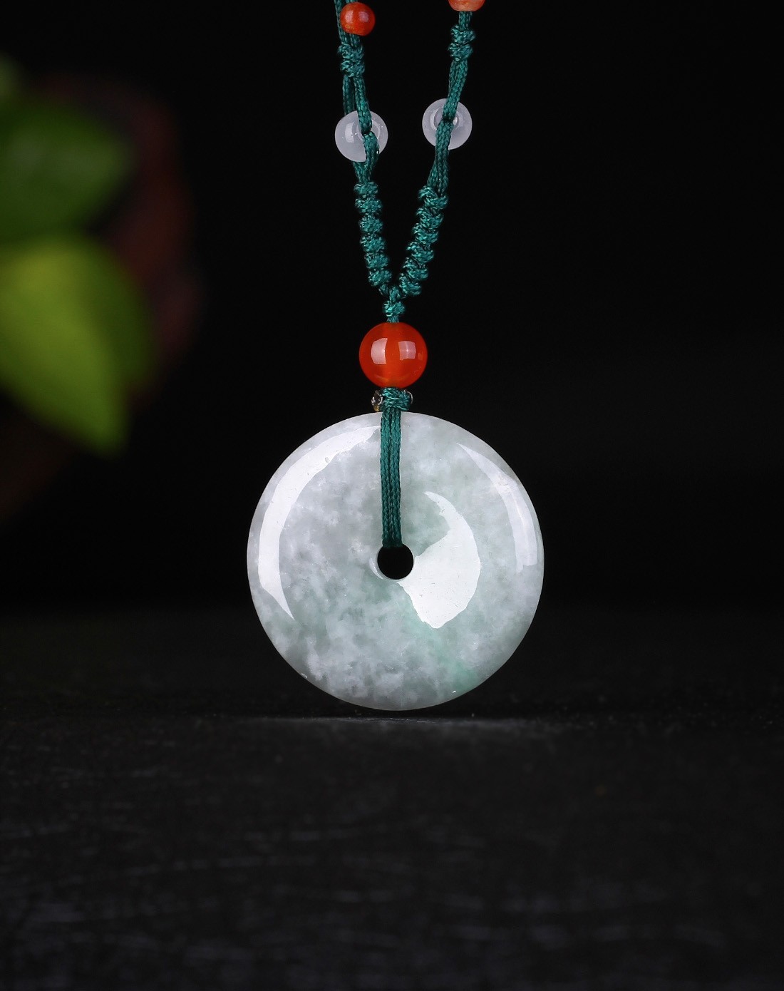 超细腻冰糯种平安扣 一生平安天然a货翡翠吊坠