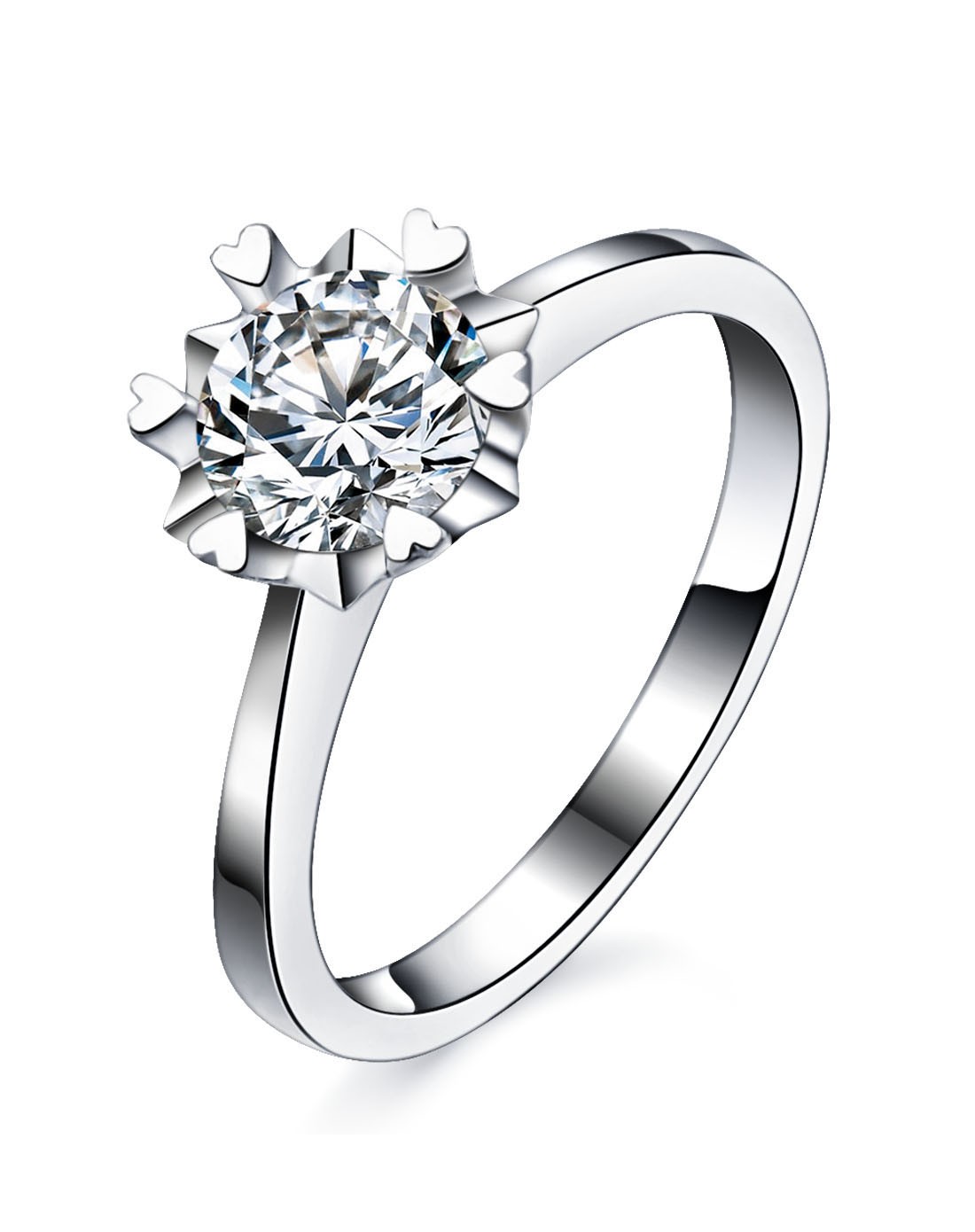 s925纯银钻石女戒指