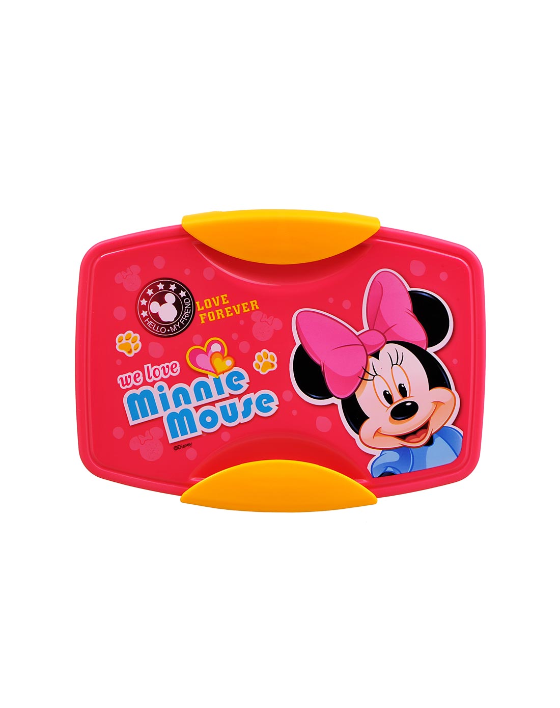 迪士尼女童粉色米妮长方形饭盒