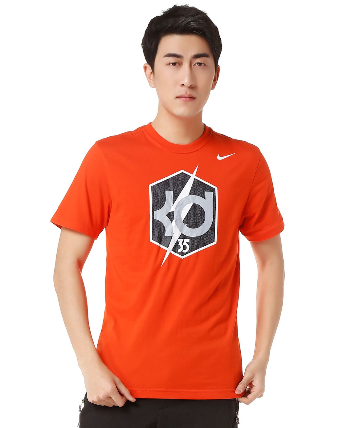 男款橙色短袖t恤 篮球系列