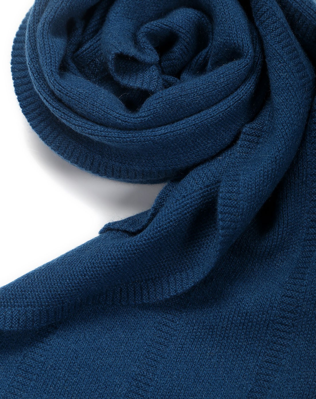 男款深蓝色时尚舒适100%山羊绒围巾