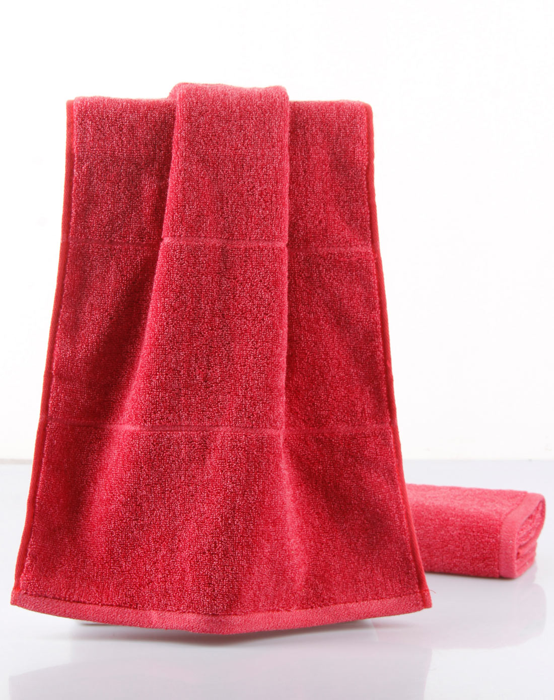 柔软毛巾2条装*红色