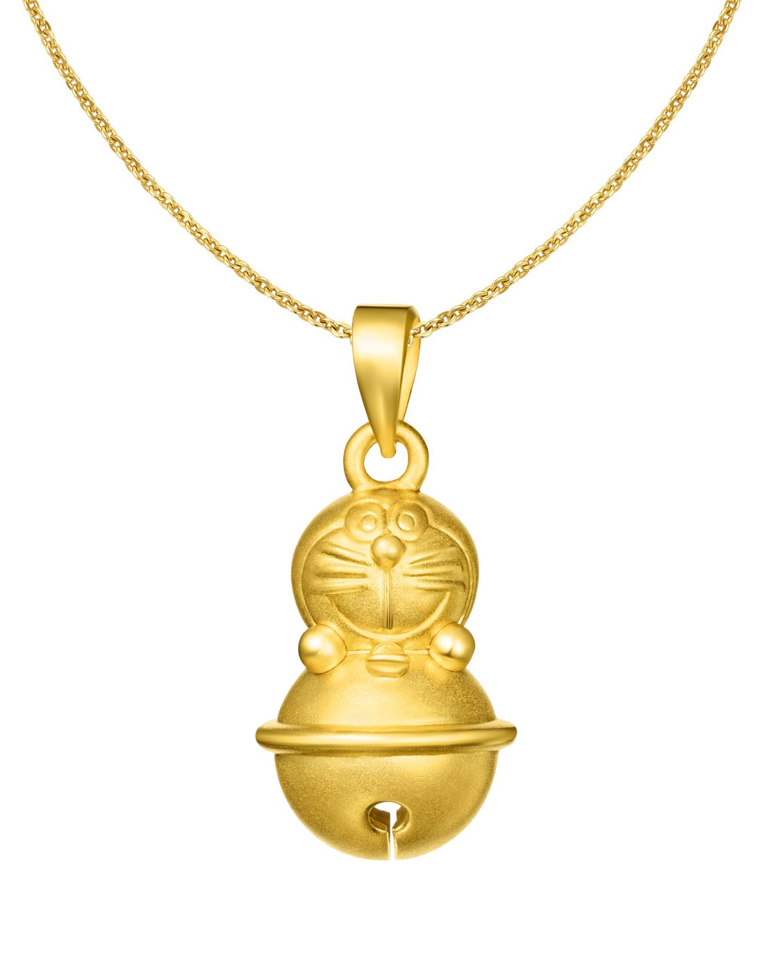 [热卖]【哆啦授权】哆啦抱铃铛 3d硬足金吊坠 1.73克