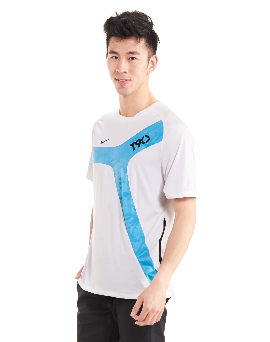 耐克nike男士专场-男款白色足球系列短袖t恤 运动百搭