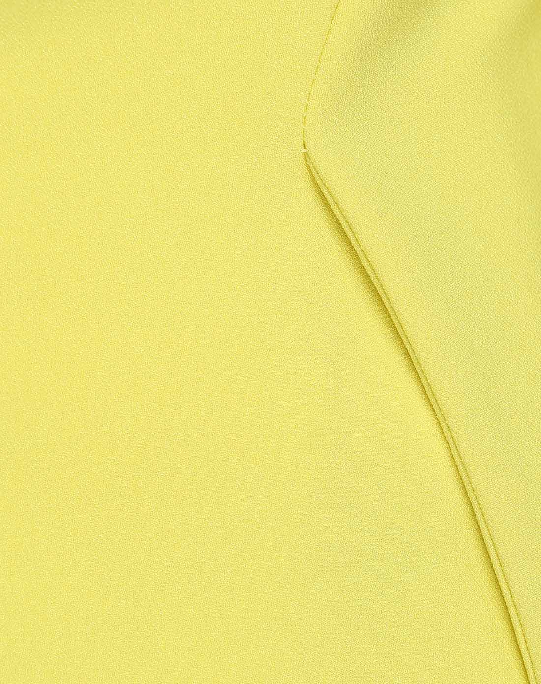 柠檬黄时尚简约纯色小西装外套