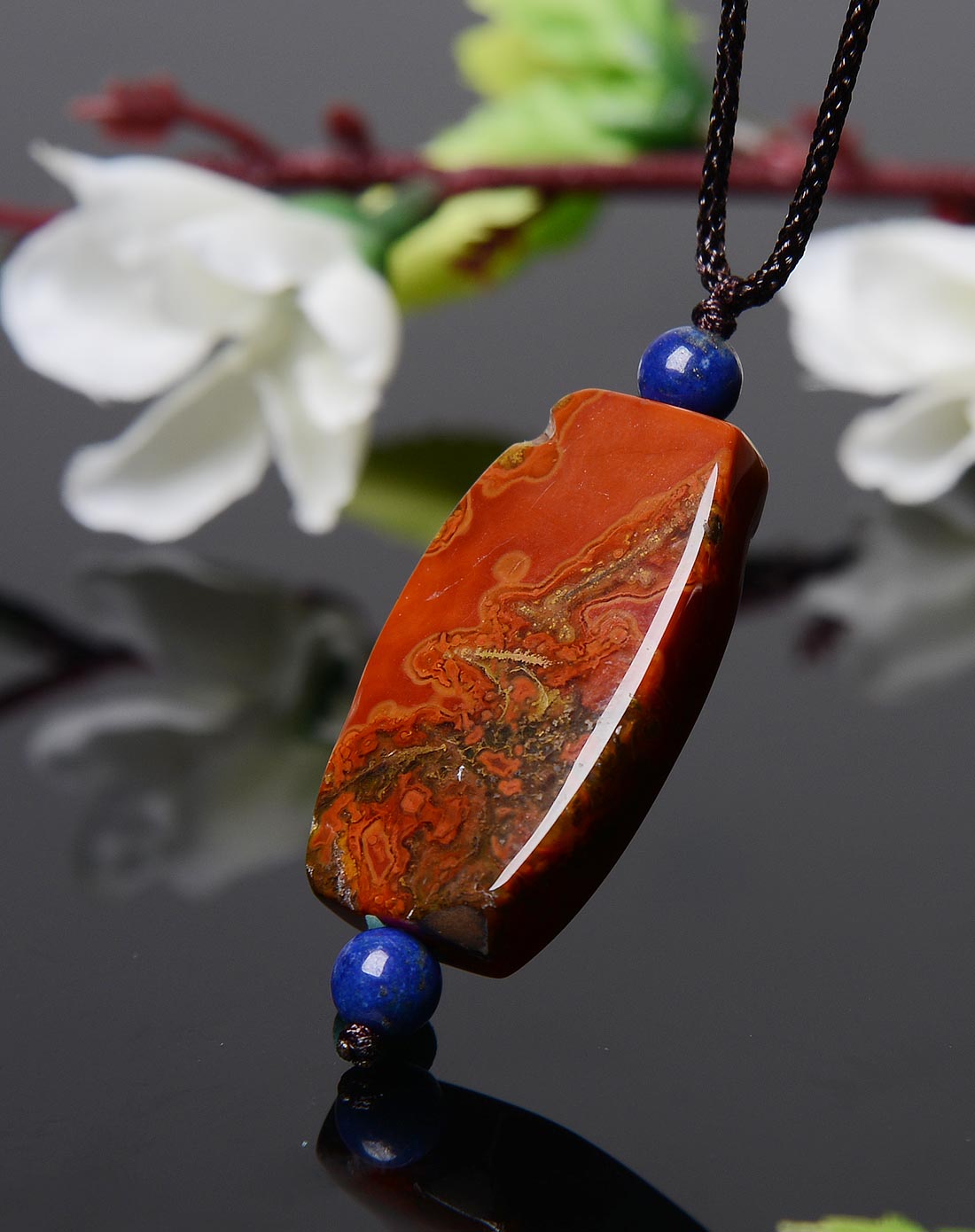 战国红玛瑙平安吉祥吊坠(附证书)