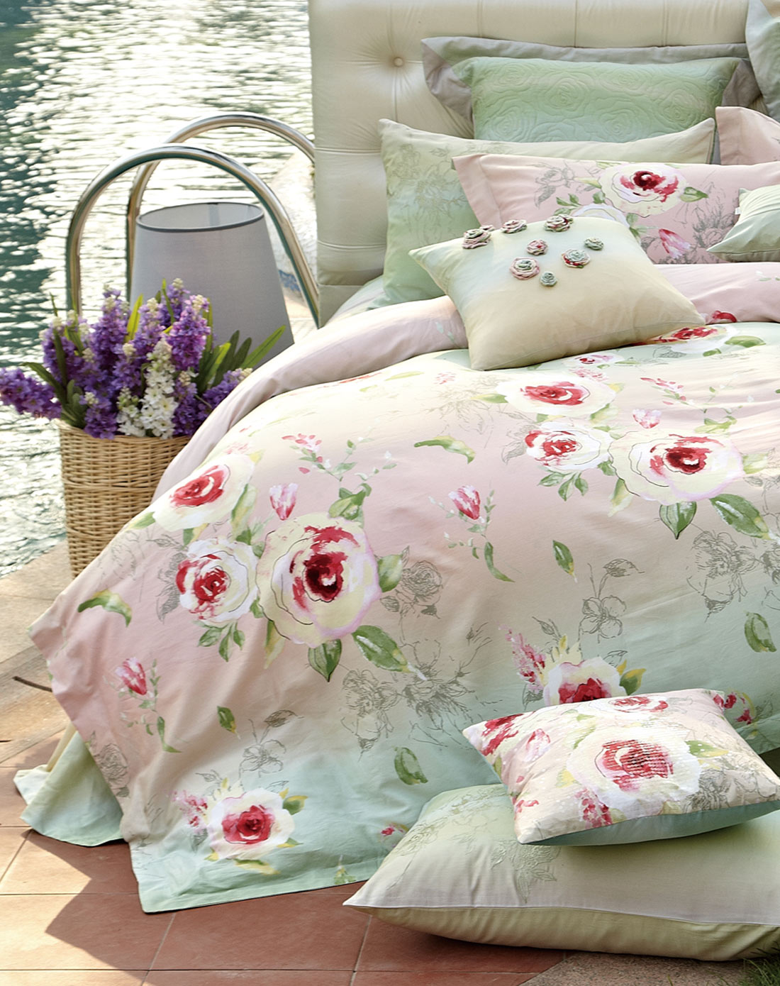 紫罗兰violet家纺专场全棉活性斜纹印花四件套浪漫园1.