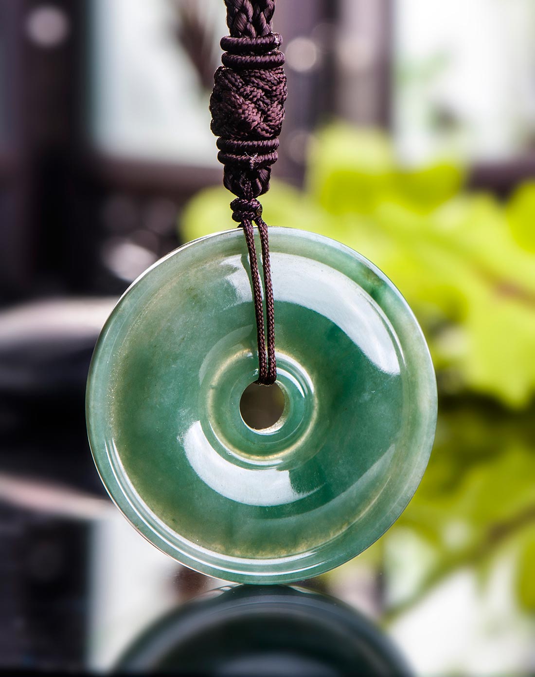 冰糯满色怀古大平安扣 天然a货翡翠挂件(附国检证书)