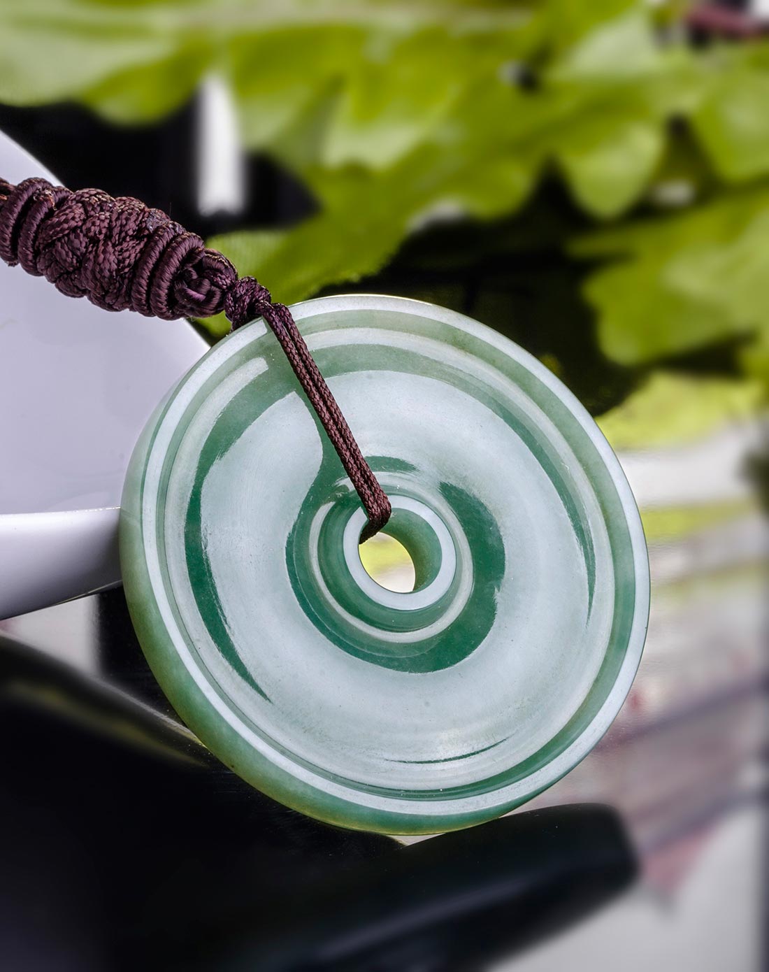 冰糯满色怀古大平安扣 天然a货翡翠挂件(附国检证书)