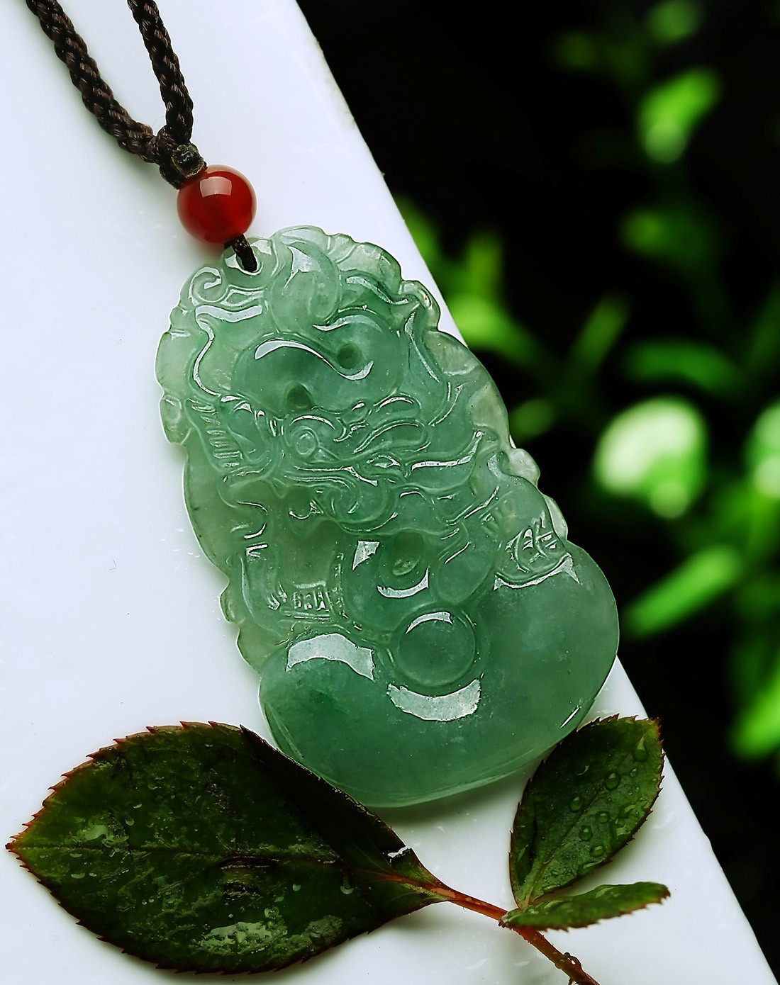 晶萃轩ching sui hin玉石贵重专场-精雕超细腻冰种水润油青绿底灵性