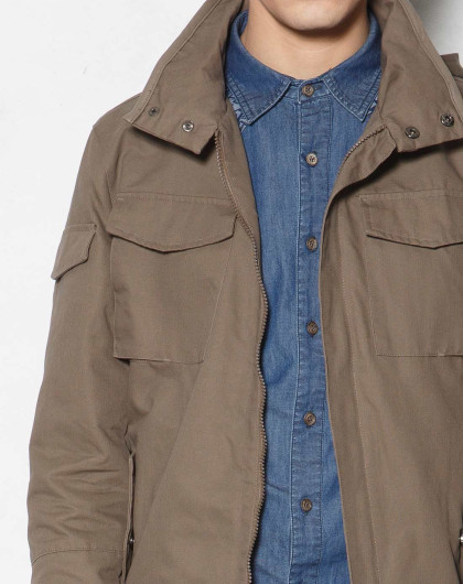 男时尚休闲褐色夹克