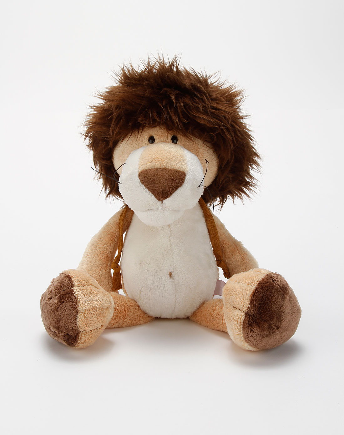 nici 褐色带帽狮子公仔