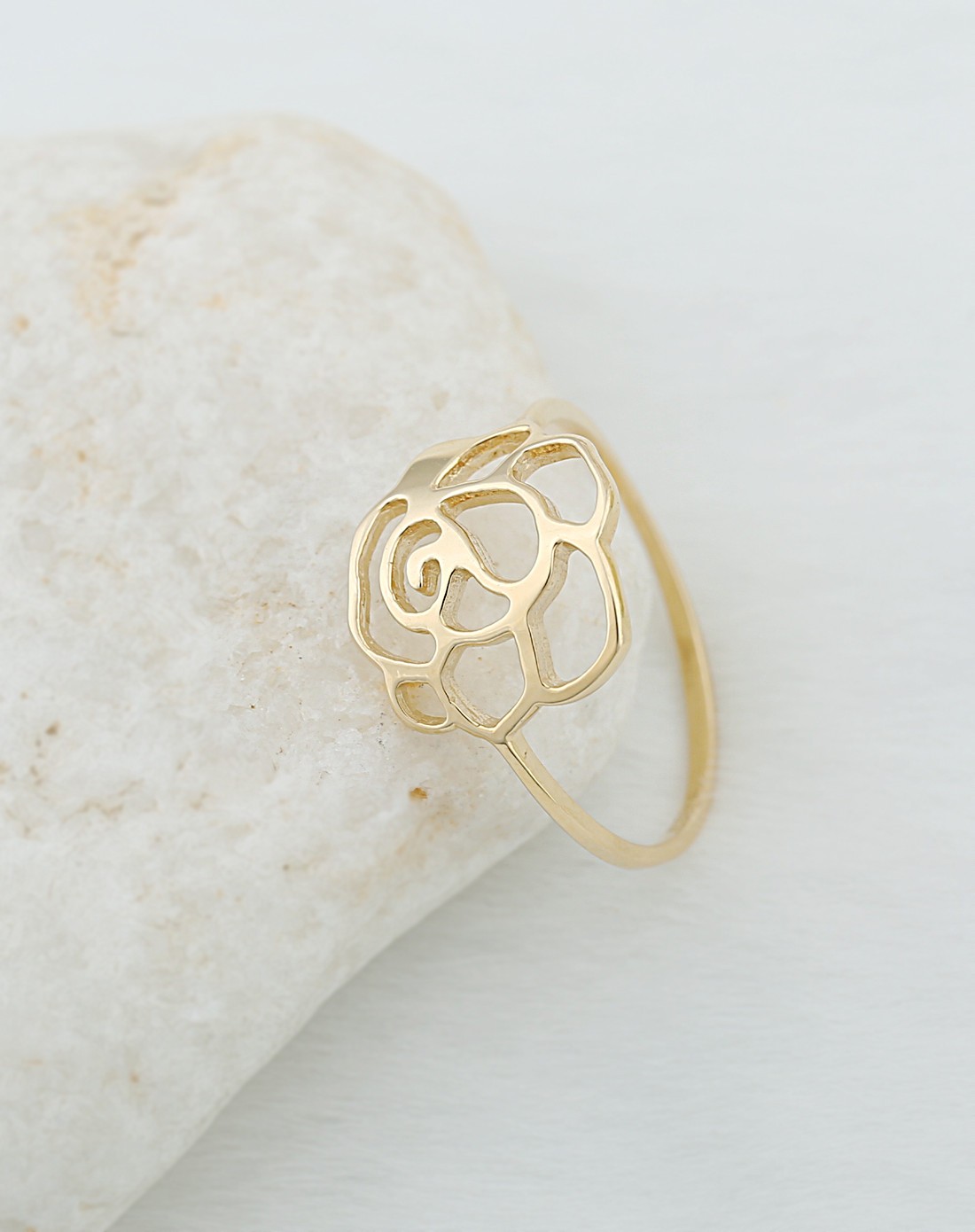 特艾拉tiara韩流饰品专场-韩国14k金玫瑰藤图案戒指