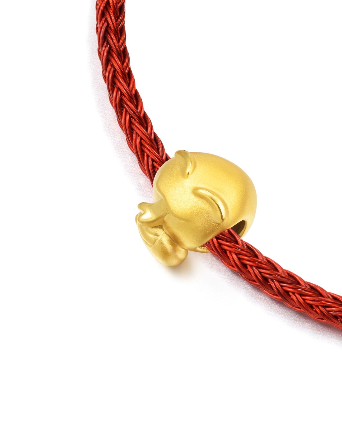 足金charme串珠系列生肖蛇转运珠(送17厘米不锈钢红色配绳)