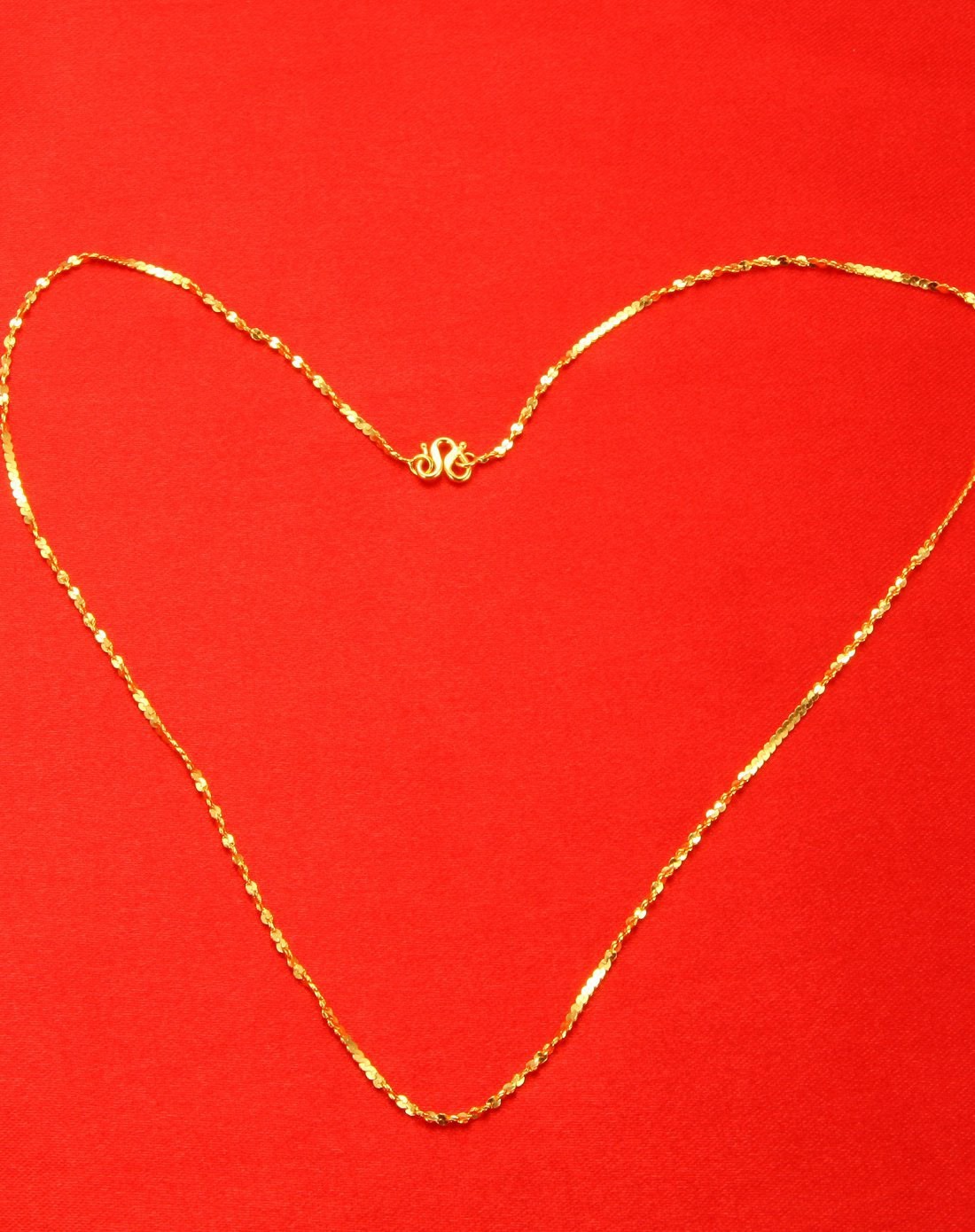 > 足金黄金项链 星飘零 约3.32克