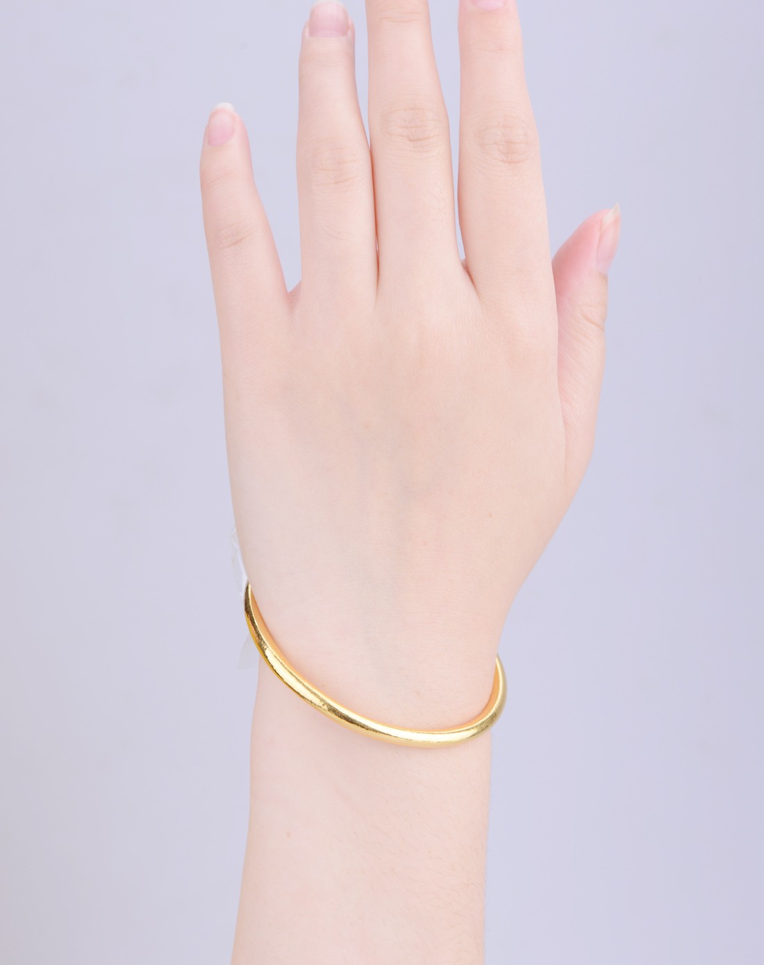 千足金黄金手镯空心开口贵妃镯(15.52克)