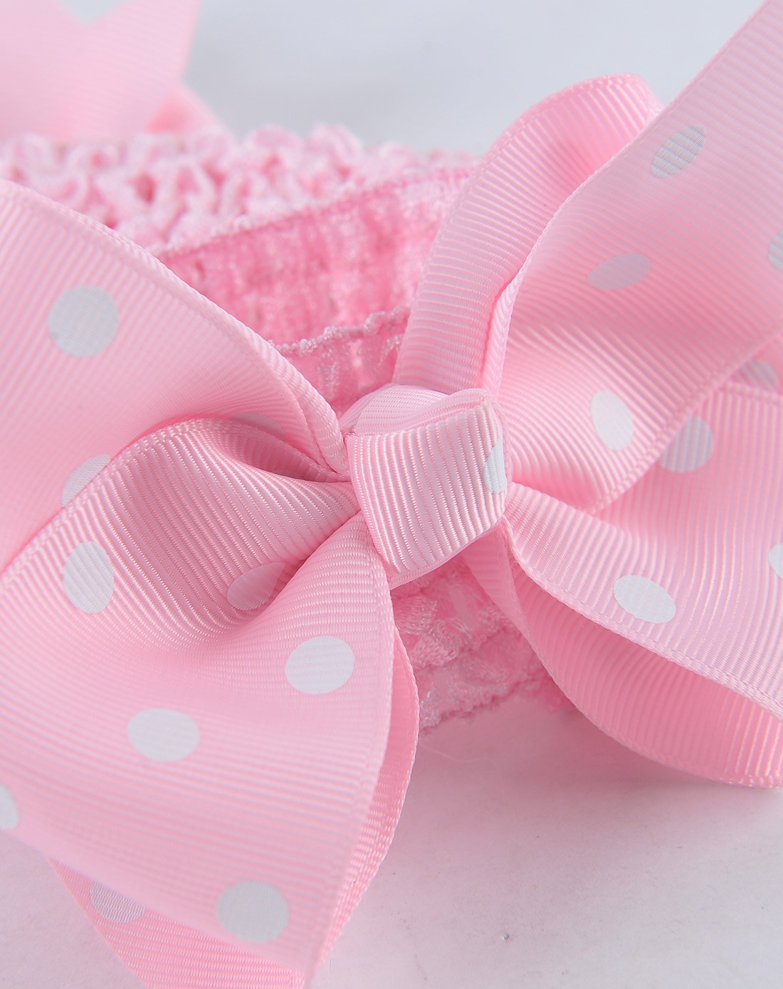 宝贝心语 粉色靓丽公主蝴蝶结发带(2件装)