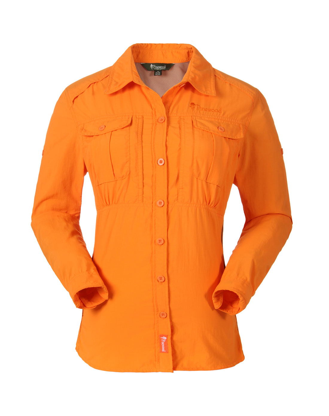 春夏女款果皮橙色长袖速干衬衫