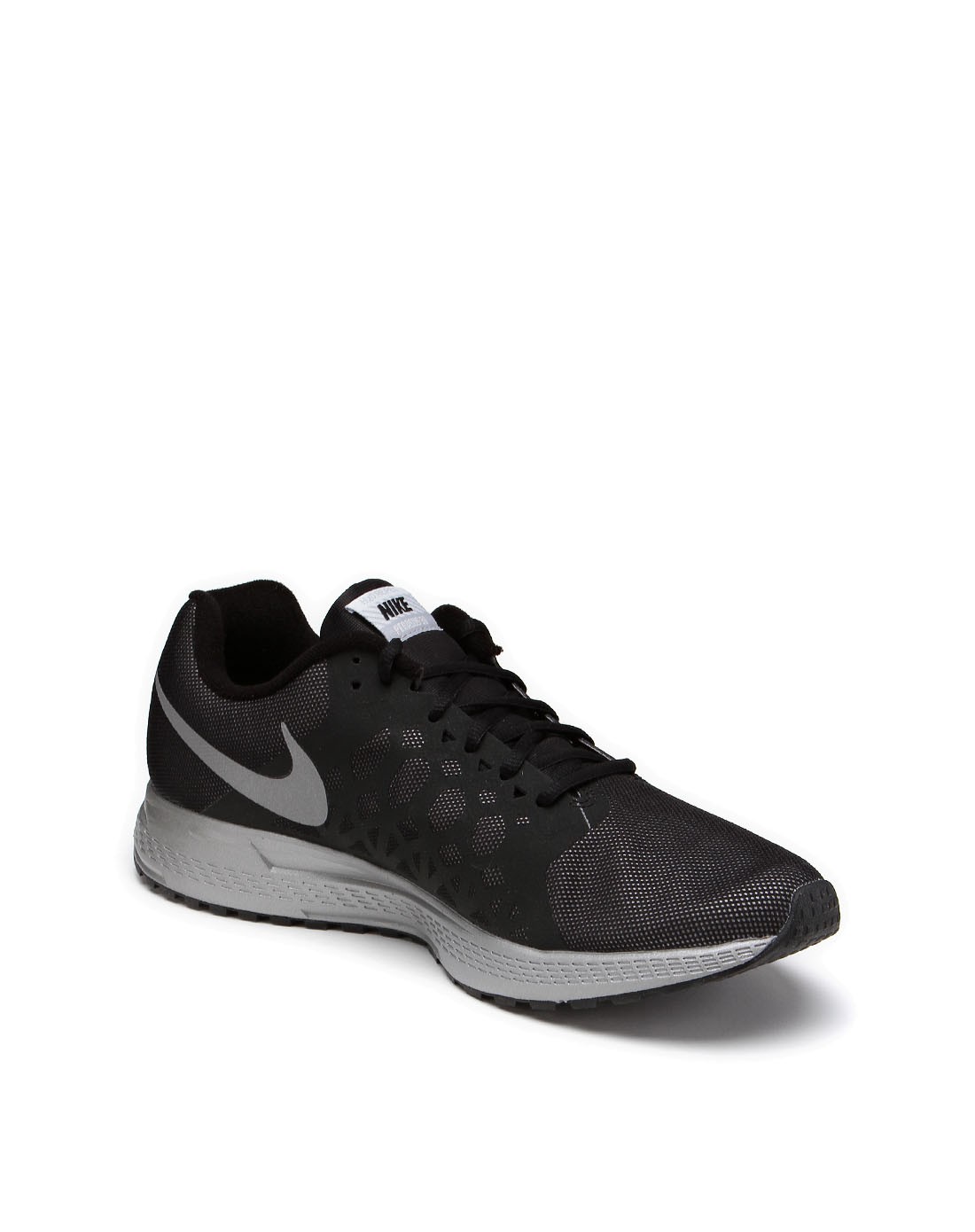 耐克nike运动潮流移动端专场男款黑配银色跑步鞋 轻便舒适抓地683676