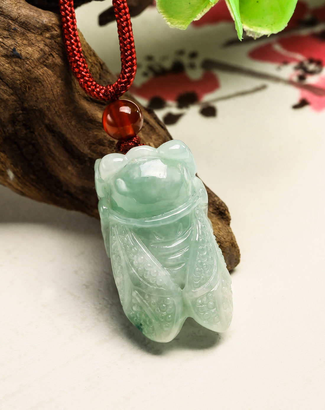 东方翡翠精工雕刻知足常乐天然a货翡翠挂件(附国检证书)df110166_唯品