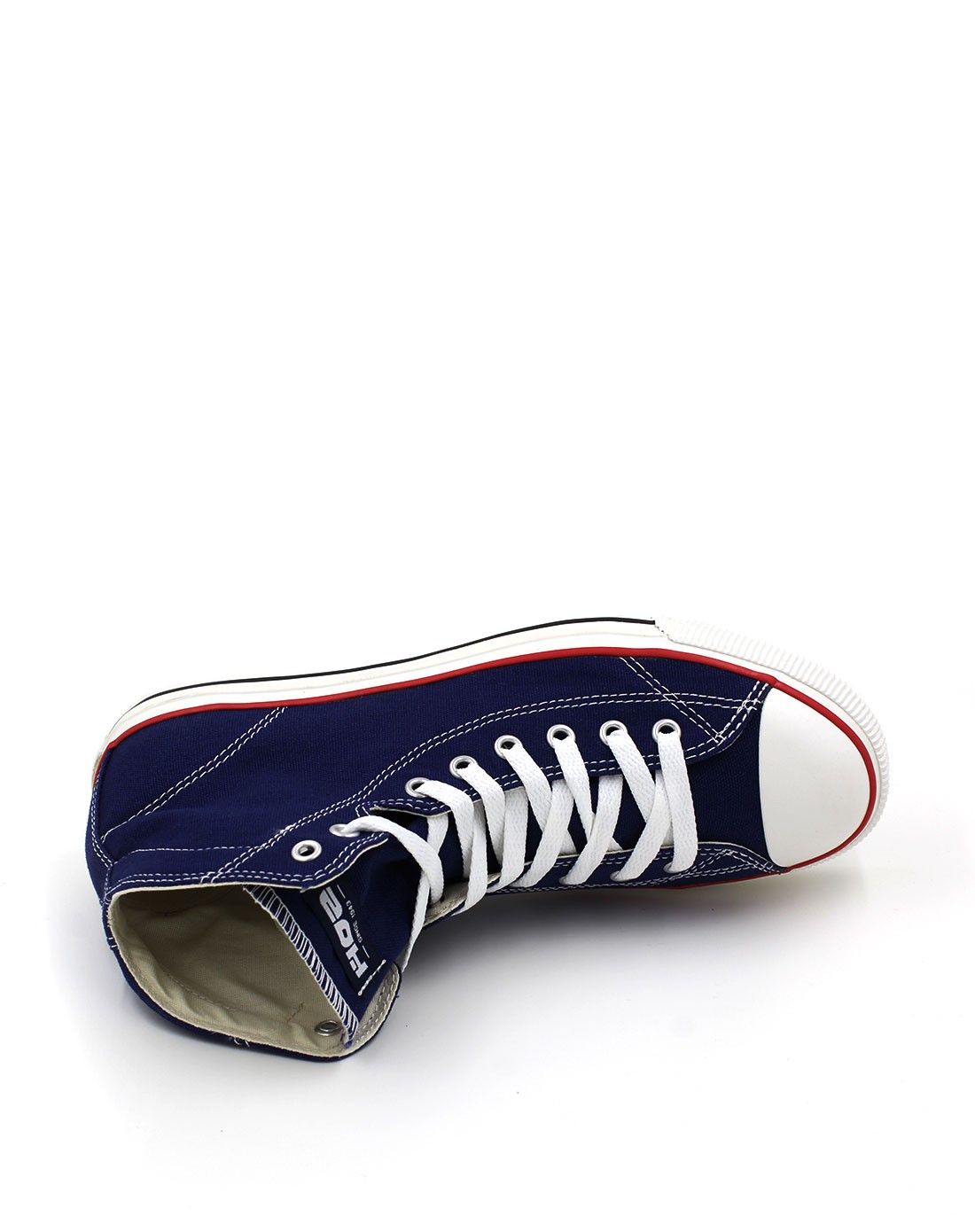 hoz原创后弧 男款深蓝色高帮帆布鞋 经典舒适