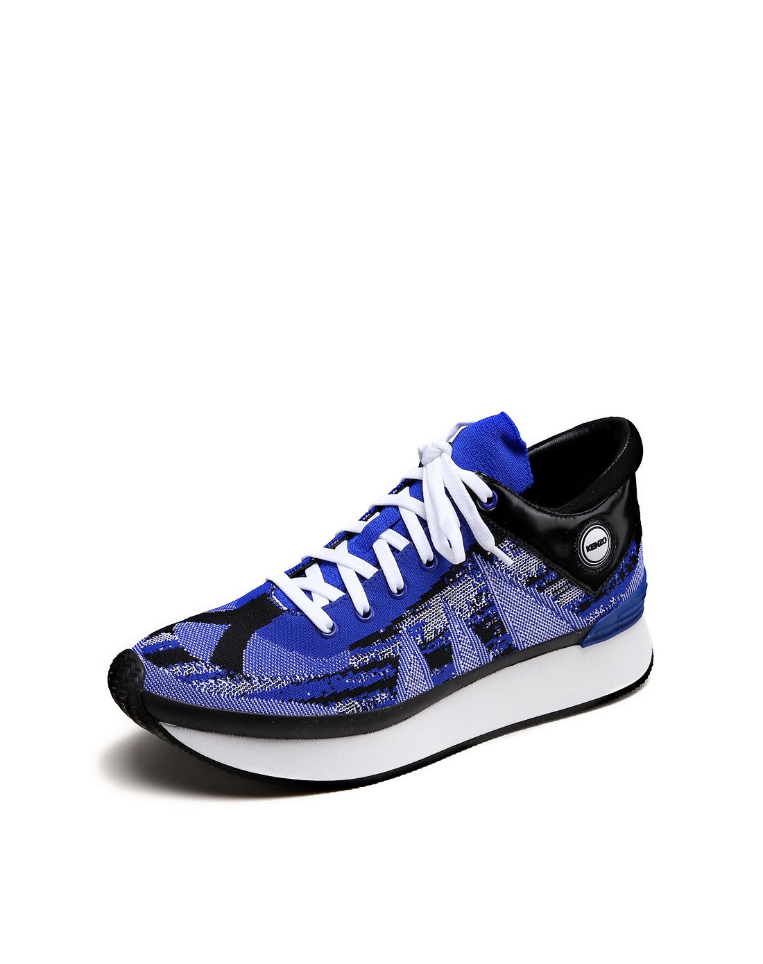 kenzo运动款蓝色尼龙都市休闲厚底运动跑鞋