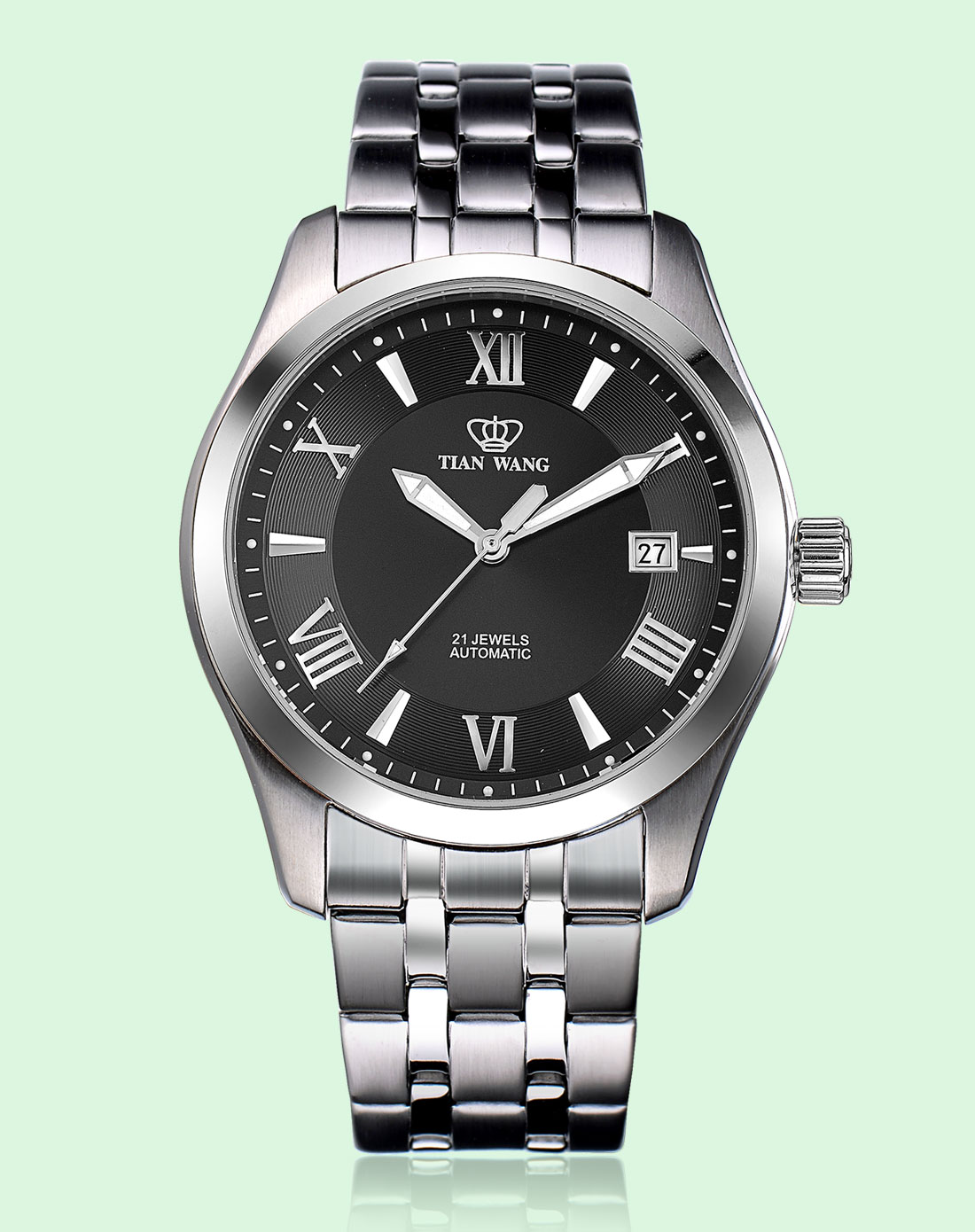 天王tian wang手表专场-经典商务复古机械男表