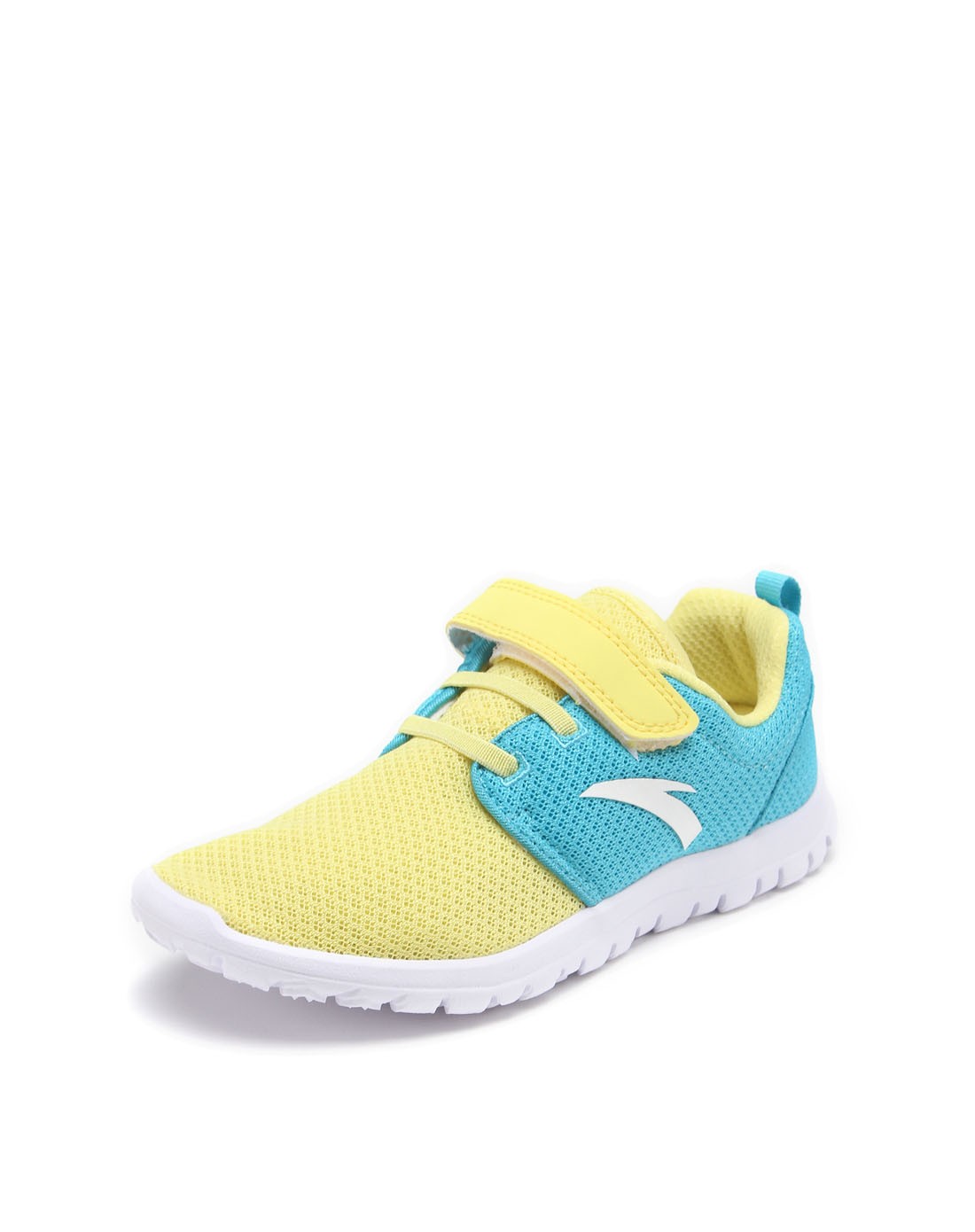 安踏anta儿童运动专场-女童款黄配水蓝色运动跑鞋 舒适轻质