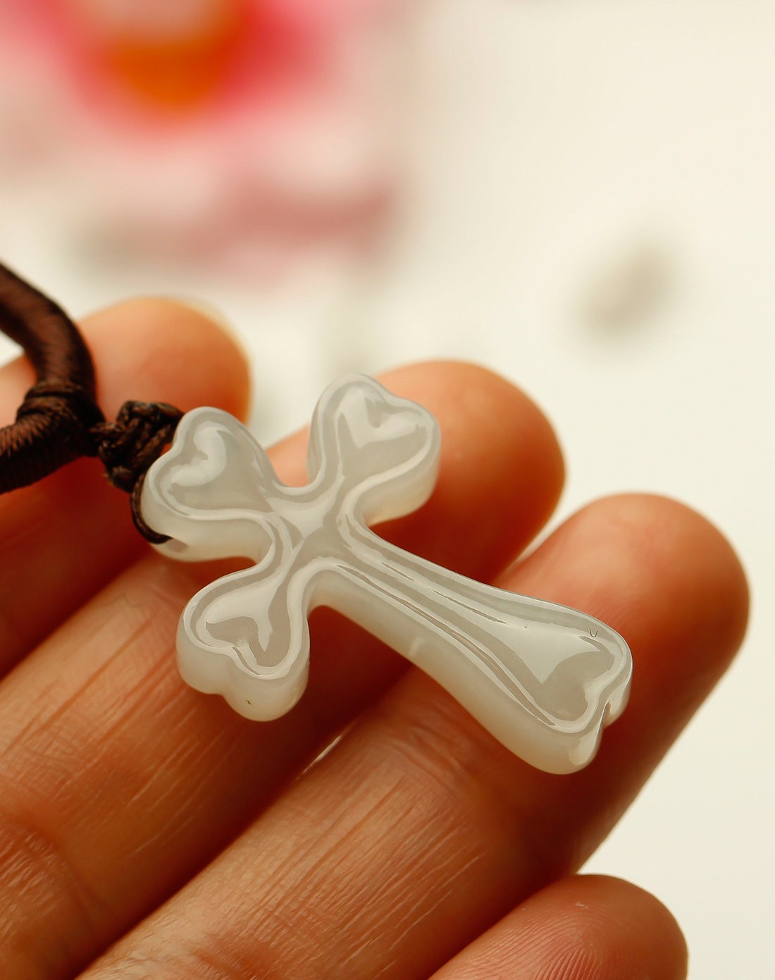 翡翠源jadelink玉器专场-天然翡翠十字架吊坠c