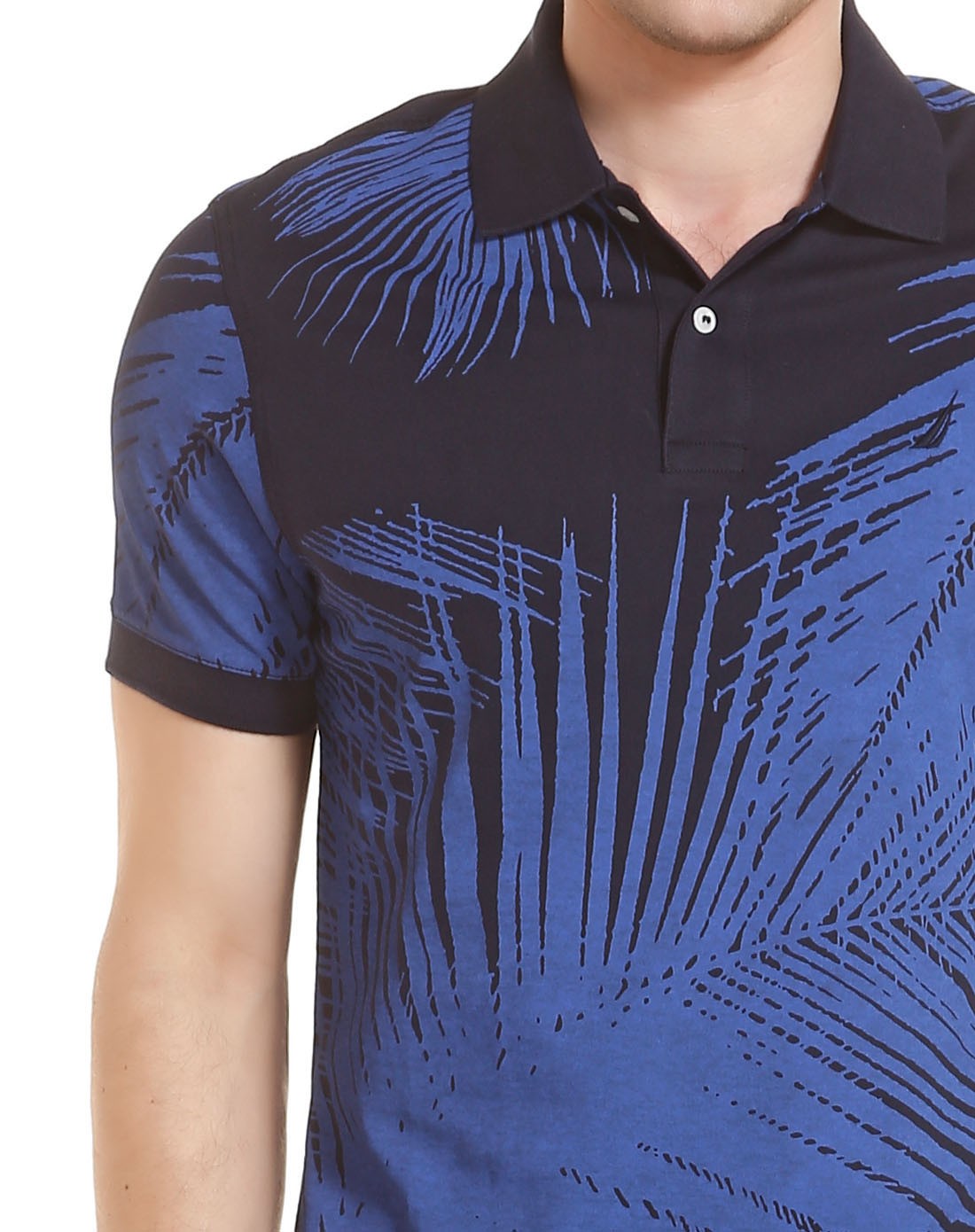 男款深蓝色型格帅气短袖t恤