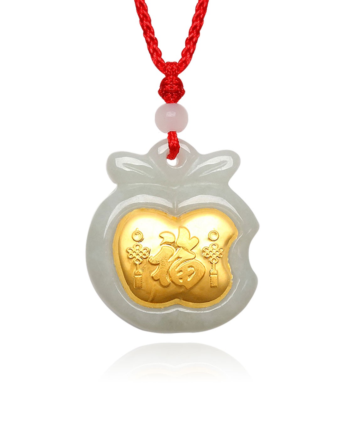 千足金平安福天然翡翠吊坠