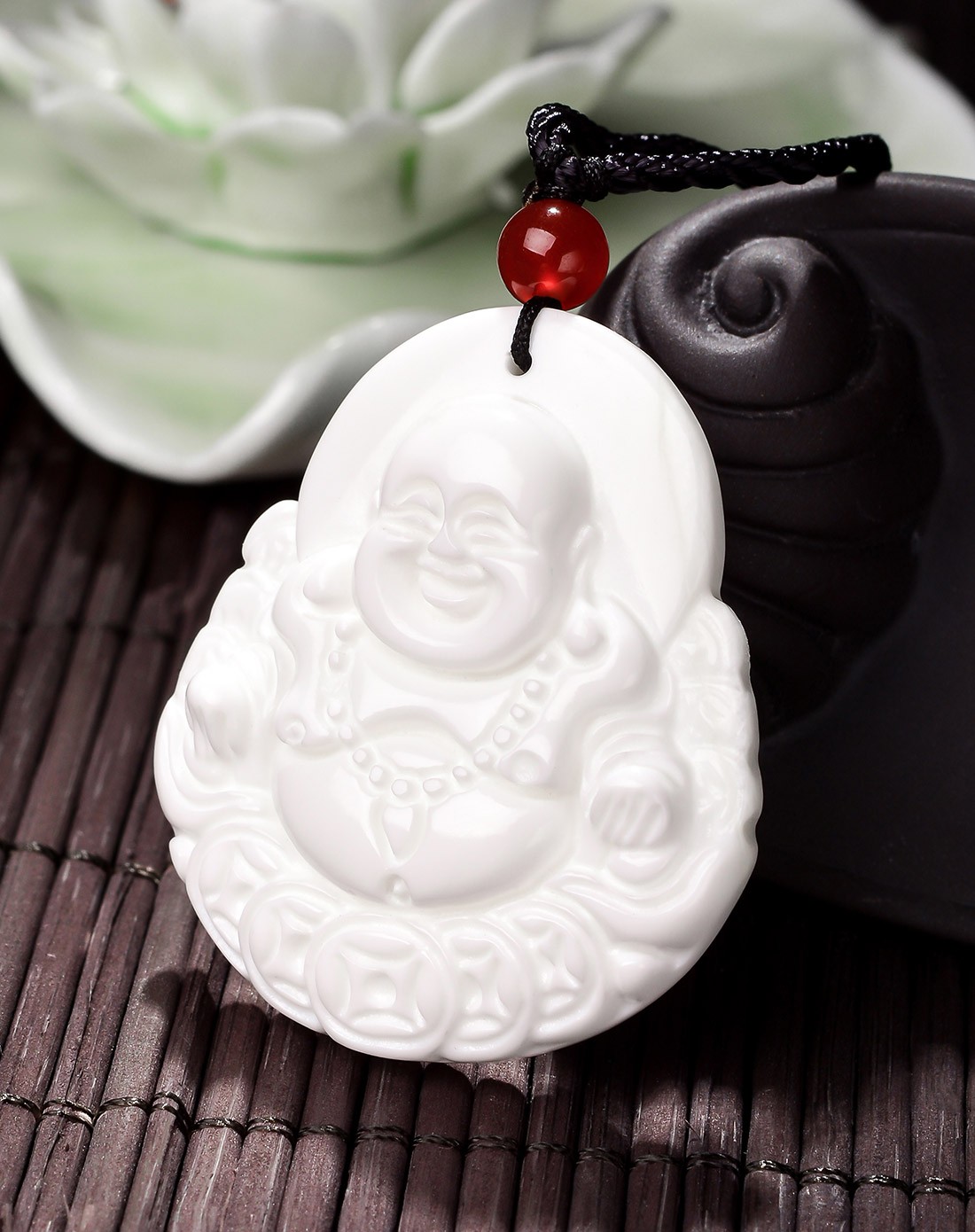 福贵来临大肚佛天然砗磲配衣链吊坠