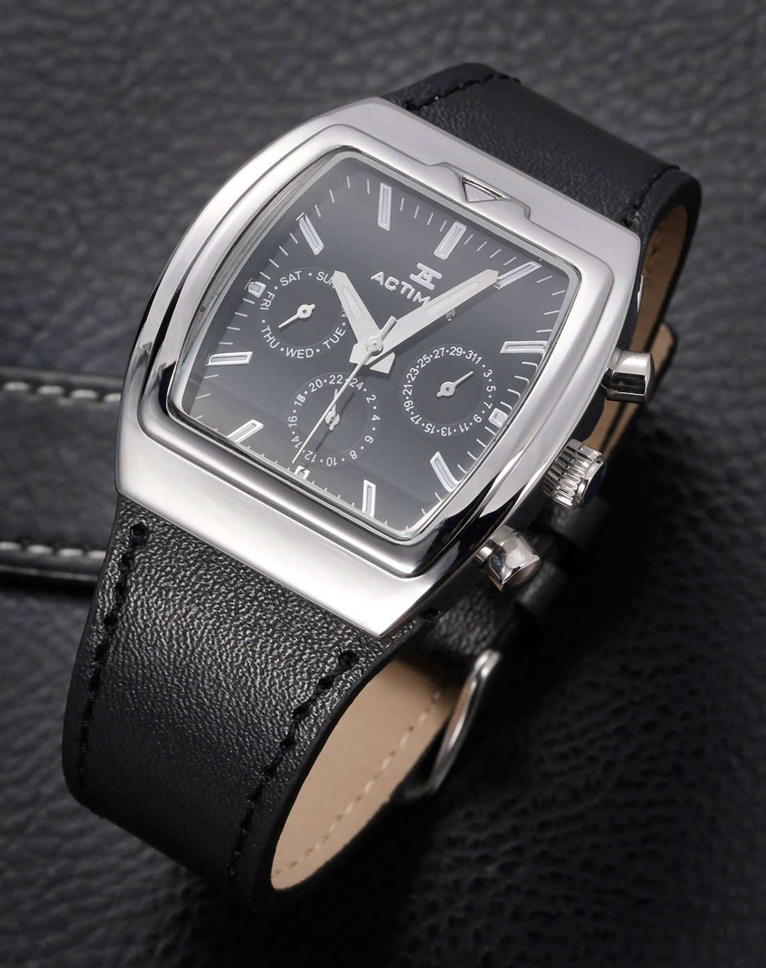 时光爱客actimer手表专场 > 男表 六针梭型真皮款-星空旅行者
