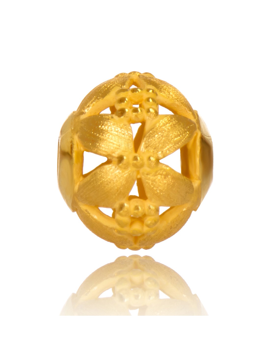 硬金绣球挂件(拉丝)